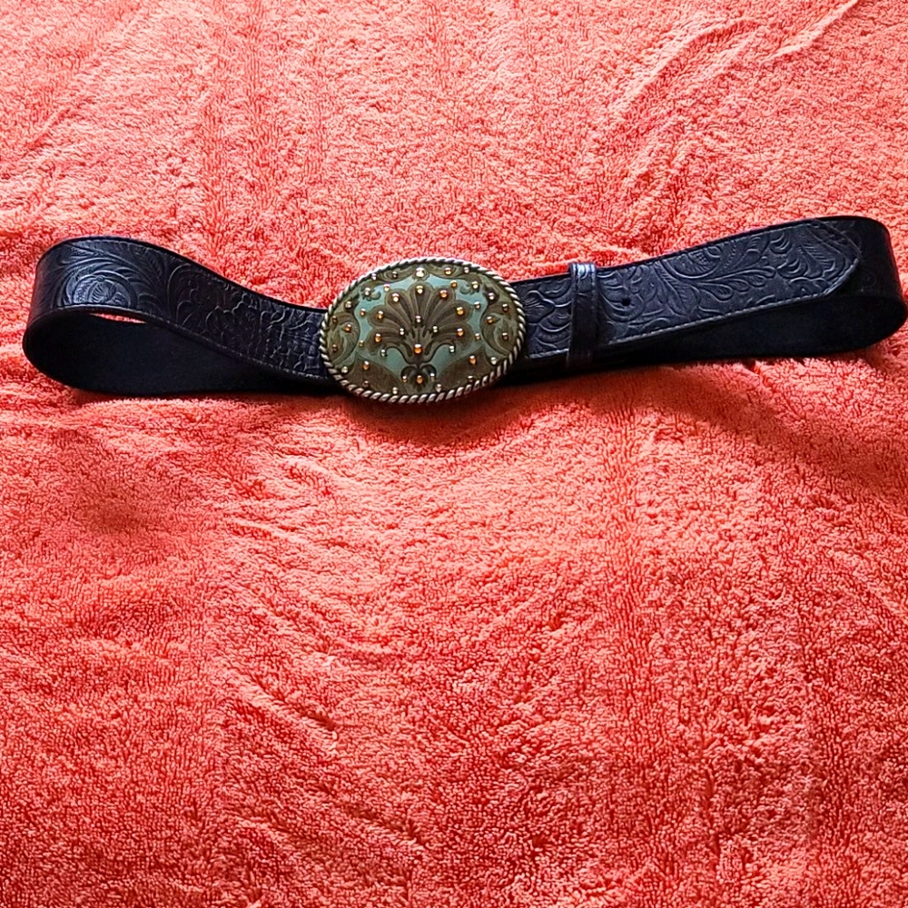 Hand Tooled Leather Belt